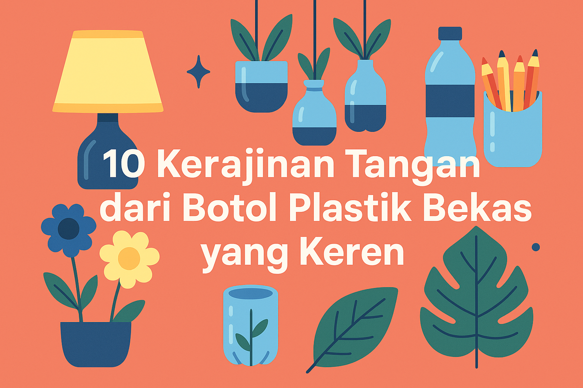 10 Kerajinan Tangan dari Botol Plastik Bekas yang Keren