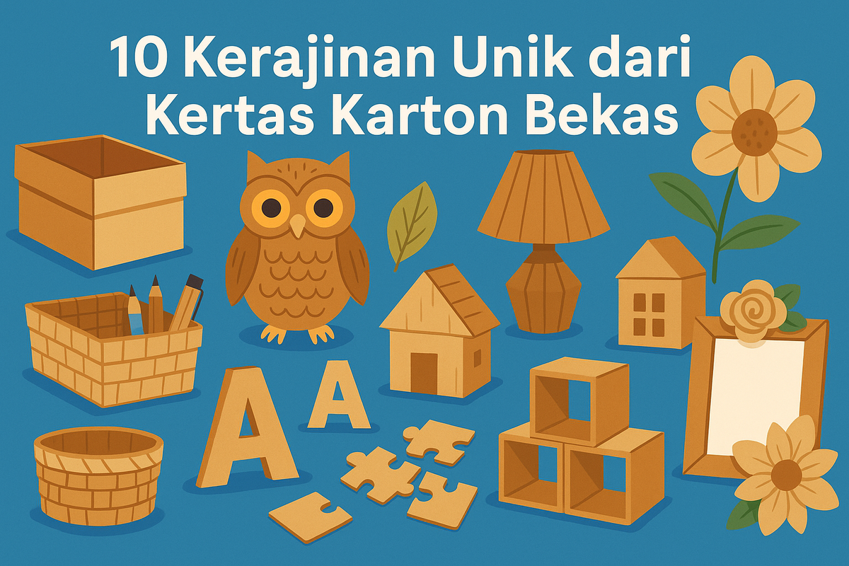 10 Kerajinan Unik dari Kertas Karton Bekas