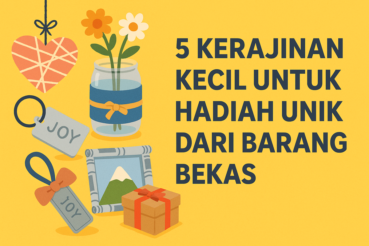 5 Kerajinan Kecil untuk Hadiah Unik dari Barang Bekas