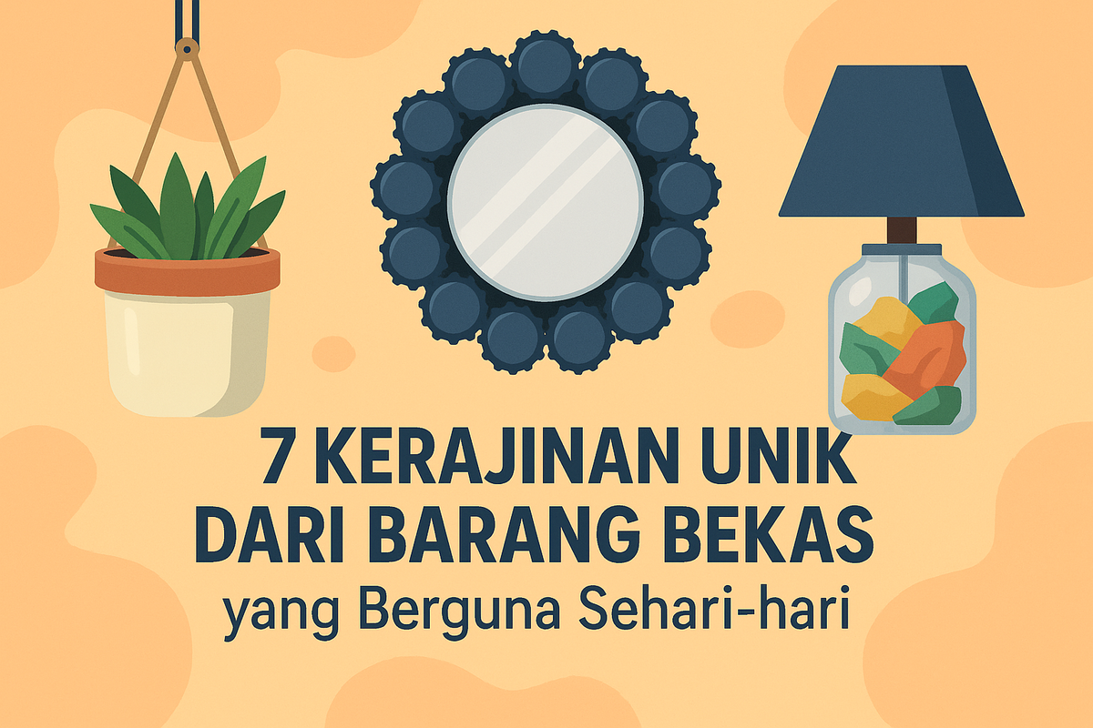 7 Kerajinan Unik dari Barang Bekas yang Berguna Sehari-hari