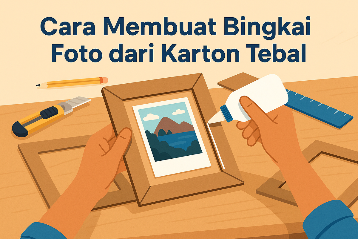 Cara Membuat Bingkai Foto dari Karton Tebal