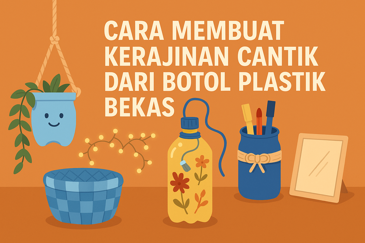 Cara Membuat Kerajinan Cantik dari Botol Plastik Bekas