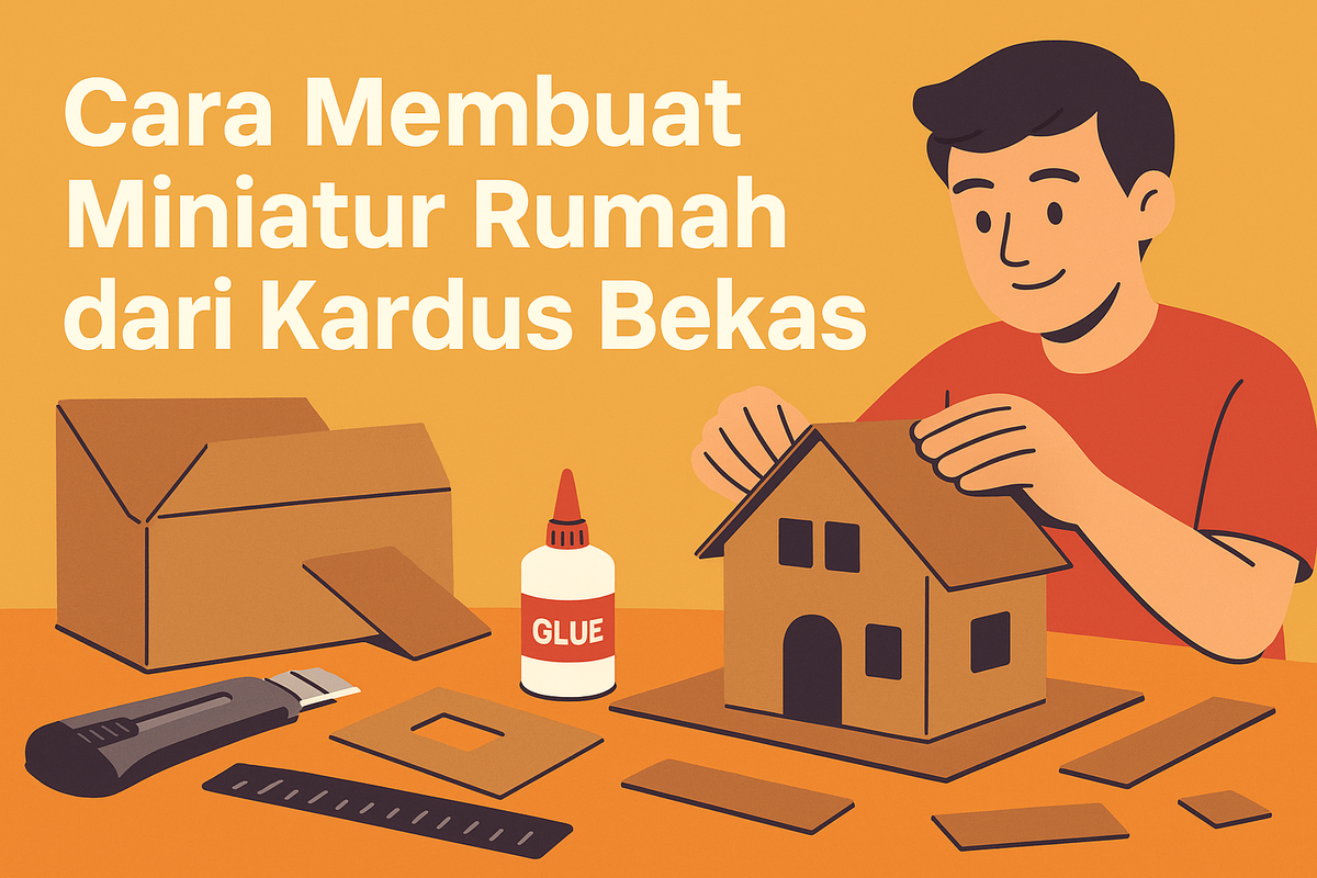 Cara Membuat Miniatur Rumah dari Kardus Bekas