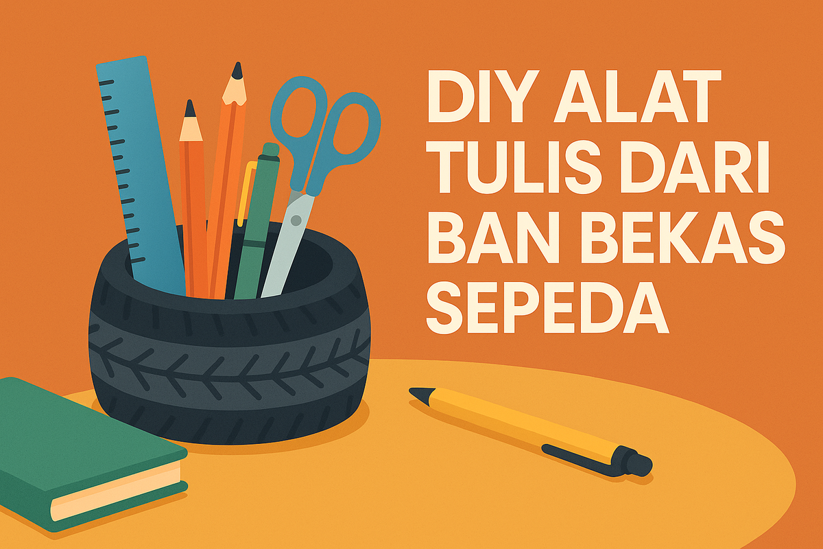 DIY Alat Tulis dari Ban Bekas Sepeda