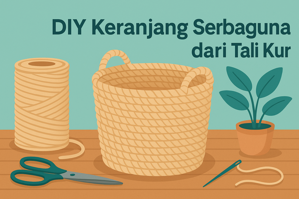 DIY Keranjang Serbaguna dari Tali Kur