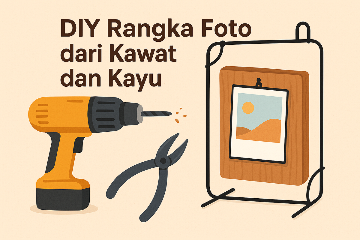 DIY Rangka Foto dari Kawat dan Kayu