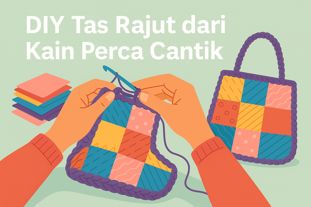 DIY Tas Rajut dari Kain Perca Cantik