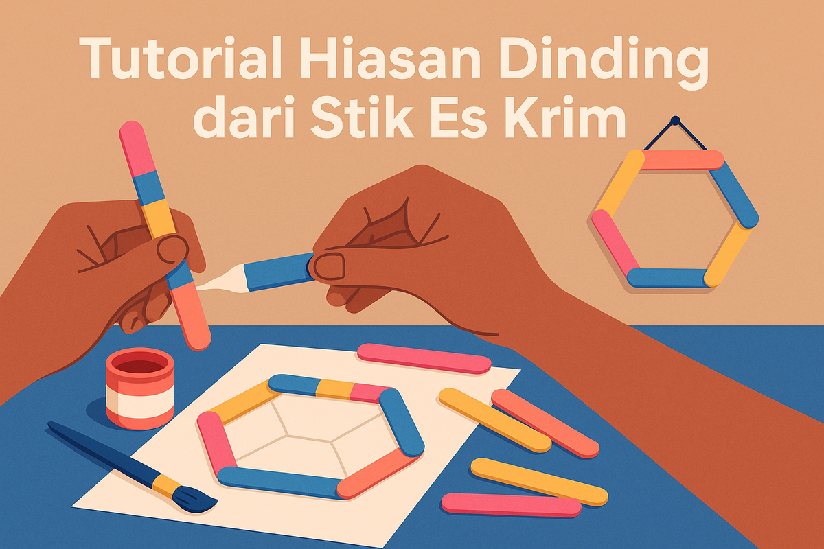 Tutorial Hiasan Dinding dari Stik Es Krim
