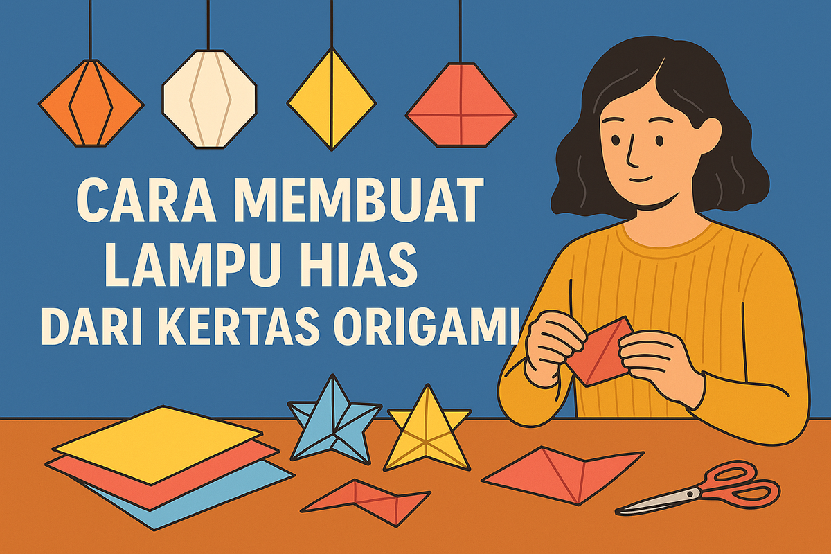 Cara Membuat Lampu Hias dari Kertas Origami